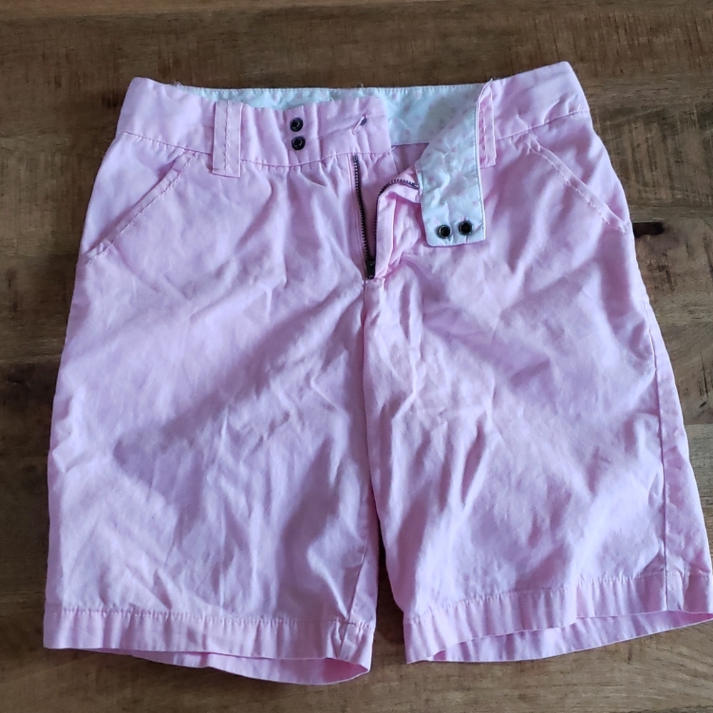 Girls Pink bermuda shorts size L 10/12 EUC